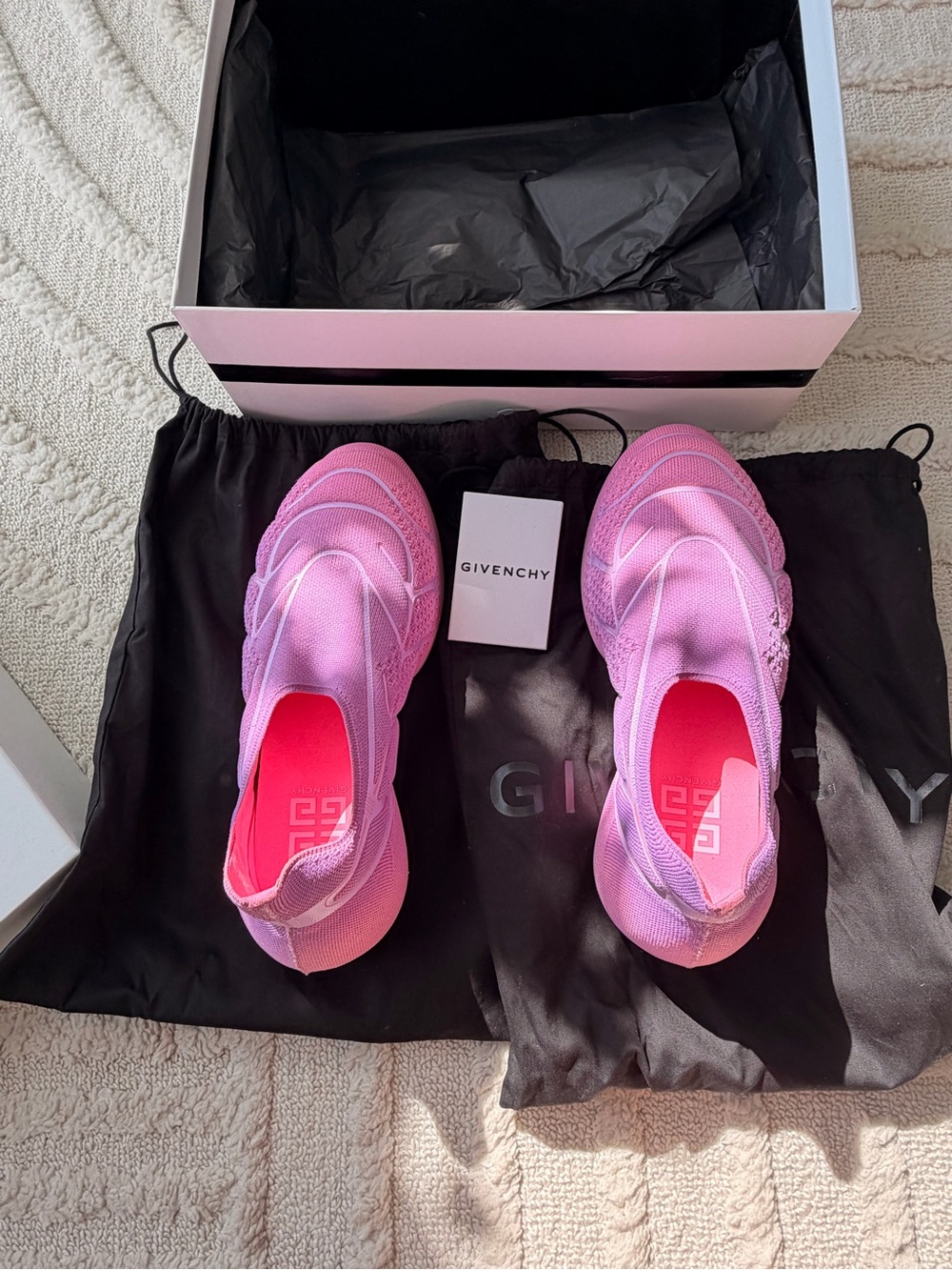 Givenchy TK 360 Pink Mesh Slip-On Sneakers Size 40 / US9.5